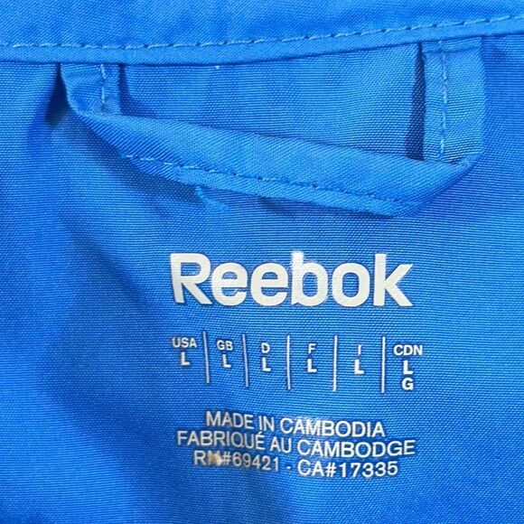 Reebok Track Windbreaker Large Lightweight Jacket Lined - Picture 14 of 14